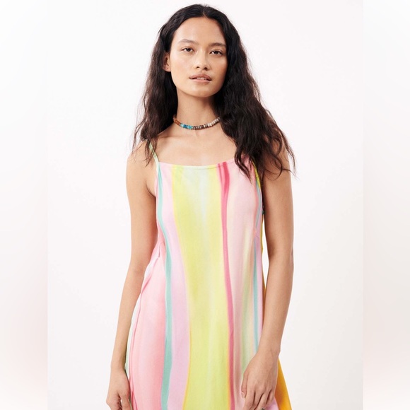 CIKA DRESS BY FRNCH-From Evergreen Clothing. ***Retail $105*** Diagonal rainbow - Picture 3 of 9